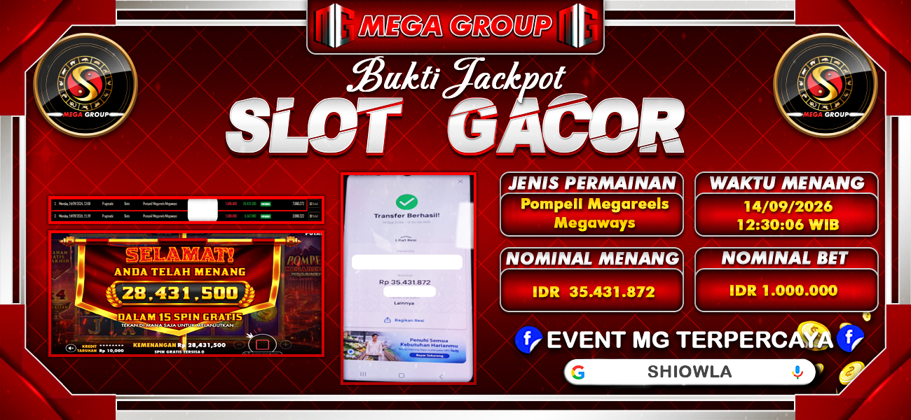 Bukti JP situs Shiowla hari Senin, 14 September 2026