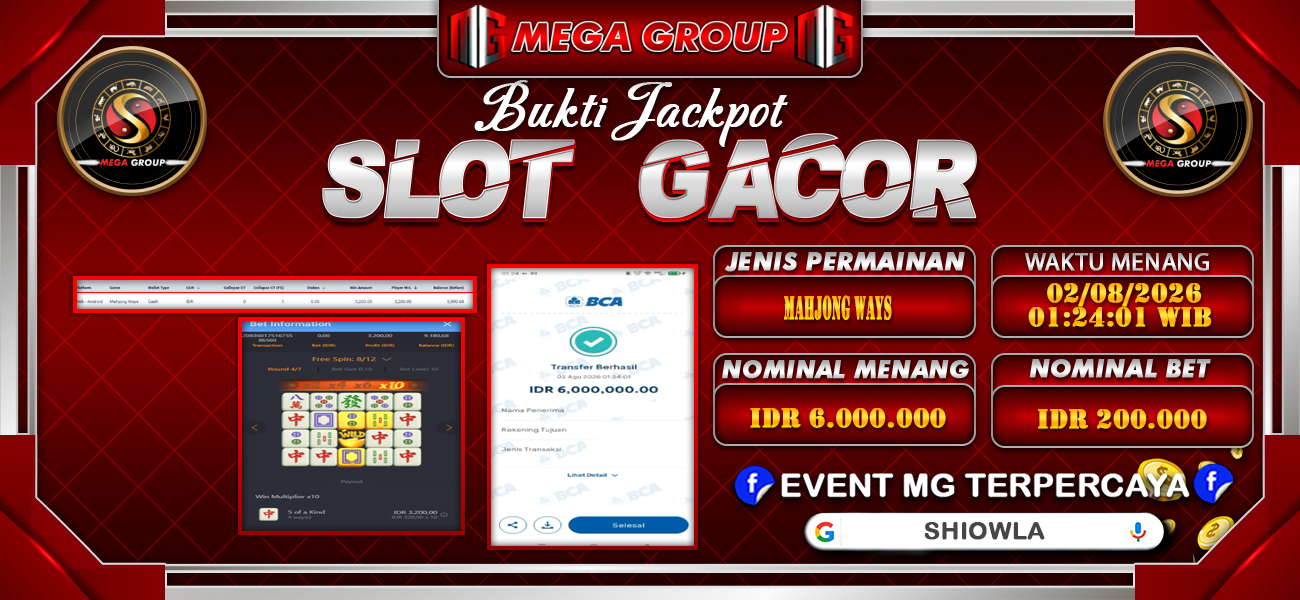 Bukti JP situs Shiowla hari Minggu, 02 Agustus 2026